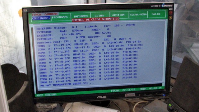 Alle variabelen worden gemeten en verwerkt in het computersysteem.