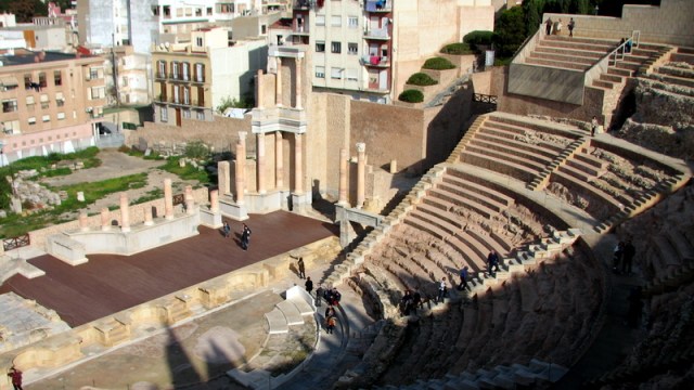 Het Romeinse theater in het centrum van de stad.